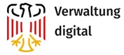 Logo di Verwaltung Digital - Piattaforma digitale della Germania con spiegazione sulla licenza GewO §34c